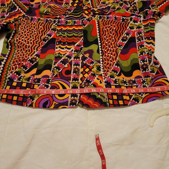 Gaudy Couture Short Jacket Shirt Size XL Colorful - Picture 10 of 14